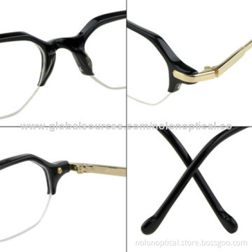 Fashion acetate retro eyeglass frames, logo can be printed